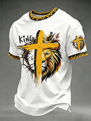 Men's Christian Cross Print Tee