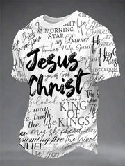 Men's Faith Print Casual T-Shirt