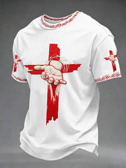 Men's Christian Cross Print Tee