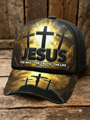 Unisex Christian Jesus The Way The Truth The Life Cross Print Hat