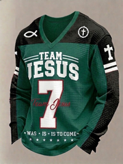 Men's Team Jesus Waffle Long Sleeve T-Shirt