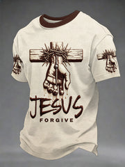 Men's Jesus Forgive Print Tee