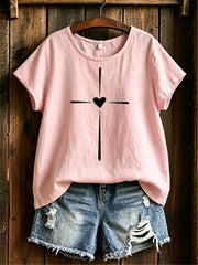 Women's Christian Cross Print Tee
