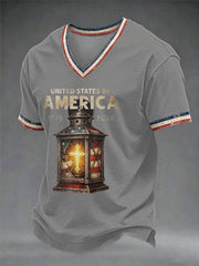 Men's USA 1776-2026 Printed Casual T-Shirt
