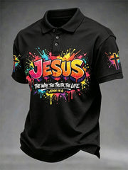 Men's Christian Jesus Cross Short Sleeve T-shirt