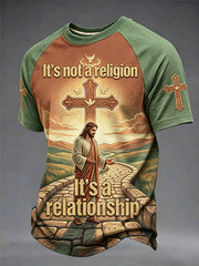 Men's It's Not A Religion It‘s A Relationship Print Tee