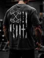 Men's Christian GYM Print Short Sleeves T-shirt
