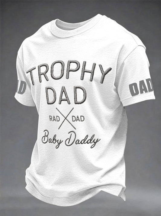 Men's βTrophy Dadβ Father's Day Fun Casual T-shirt