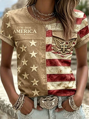 Women's 250Th Anniversary National Faith Print Shirt