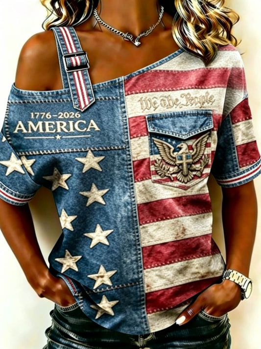Women's 250Th Anniversary National Faith Print Shirt