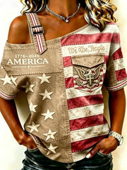 Women's 250Th Anniversary National Faith Print Shirt