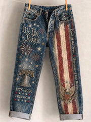 Women's Independence Day Printed Casual Pants