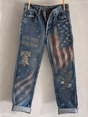 Women's Independence Day Printed Casual Pants