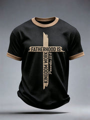 Men's Fatherhood is Kingdom Work Waffle T-Shirt