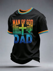 Men's Man Of God Husband Dad T-Shirt