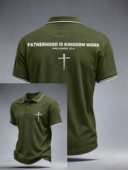 Men's Fatherhood Is Kingdom Work Polo Shirt