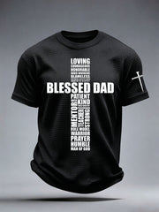 Men's Blessed Dad Waffle T-Shirt