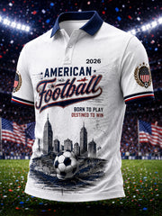Men's Gift For Soccer Fans Print Casual Polo