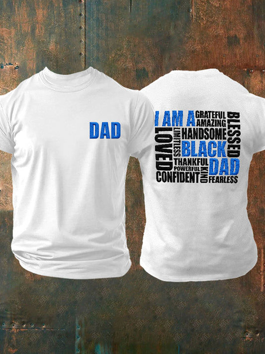 Men's βI Am A Black Dadβ Father's Day Fun Casual T-shirt
