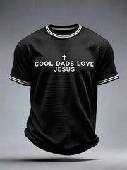Men's Cool Dads Love Jesus Waffle T-Shirt
