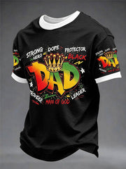 Men's “I Am A Black Dad” Father's Day Fun Casual T-shirt