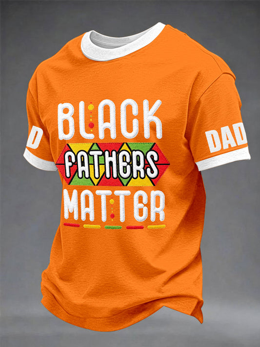 Men's βBlack Fathers Matterβ Father's Day Fun Casual T-shirt