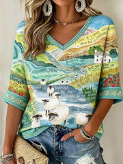 Women's Faith Print Casual T-Shirt