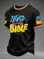 Men's Funny Christian God Print Casual Tee