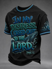 Men's In The Distress I Cried Out To The LordShort Sleeves T-shirt