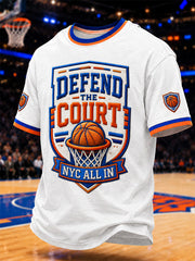 Men's GO NEW YORK GO! Gift For Basketball Fans Print Casual Tee