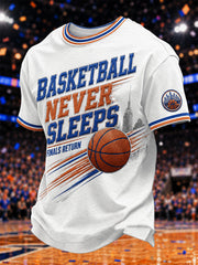 Men's Gift For Basketball Fans Print Casual Tee