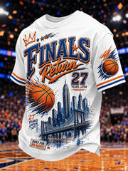 Men's Gift For Basketball Fans Print Casual Tee