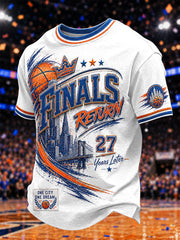 Men's Gift For Basketball Fans Print Casual Tee