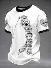 Men's Father's Day Golf-Themed Casual Printed T-Shirt