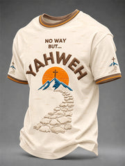 Men's Christian No Way But Yahweh Print Casual Tee