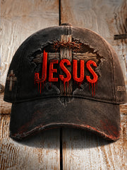 Unisex Christian Jesus Cross Print Hat