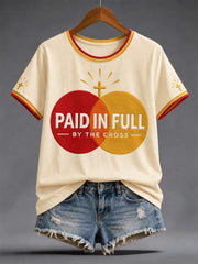 Women's Funny Christian Jesus Print Casual Tee