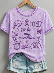 Women's“I’ll Be In My Memories” Alzheimer's Theme T-shirt