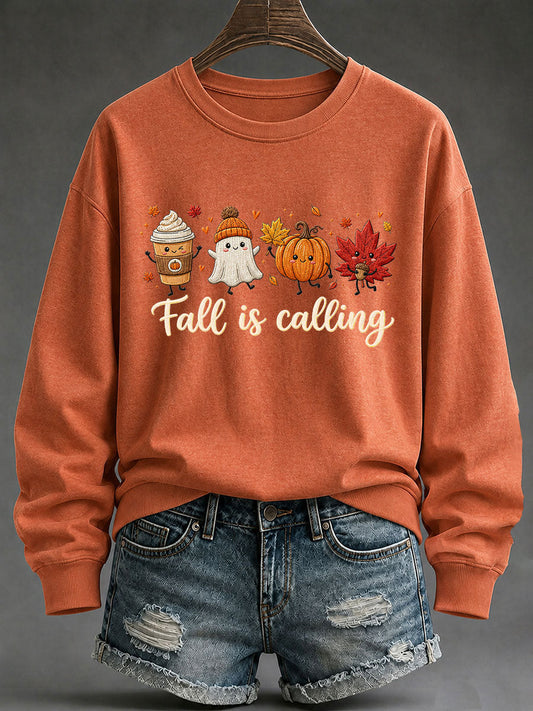 Women's 'Fall Is Calling' Printed Casual Sweatshirt