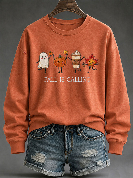 Women's 'Fall Is Calling' Printed Casual Sweatshirt