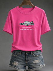 Women's Mahjong Print Casual T-Shirt