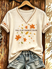 Women's FALL IS MY FAVORITE COLOR short-sleeved T-shirt