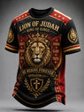 Men's Christian Lion of Judah Art Short Sleeve T-shirt