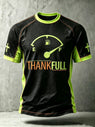 Men's faith-themed fun pattern printed casual short-sleeve T-shirt