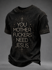 Men's Jesus short sleeves t-shirt