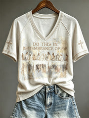 Women's Do This in Remembrance of Me The Last Supper Print short-sleeved T-shirt