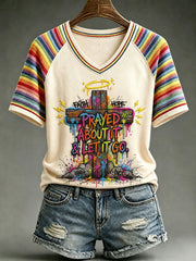 Women's Faith Print Casual T-Shirt