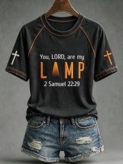 Women's faith theme pattern printed casual short sleeve T-shirt