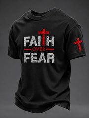 Men's FAITH OVER FEAR Printed T-shirt