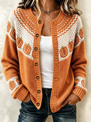 Women's Cozy Season Printed Casual Cardigan
